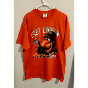 Baltimore Orioles MLB Men’s 2014 East Division Champs Orange T-Shirt Sz XL